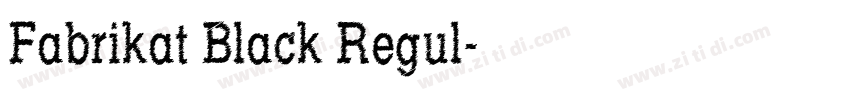 Fabrikat Black Regul字体转换